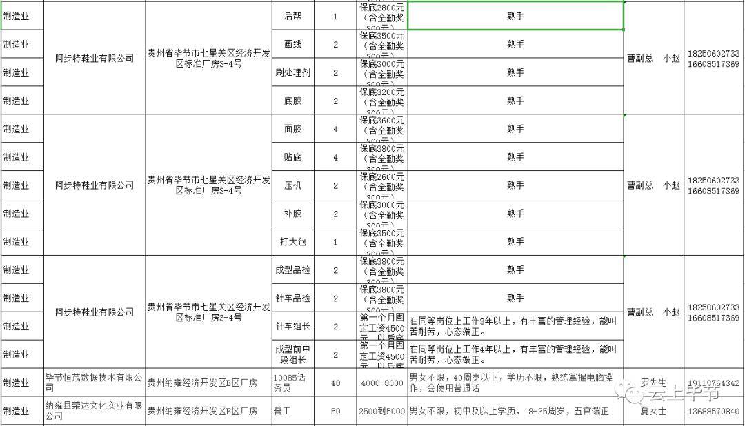 毕节最新招聘信息及其动态分析