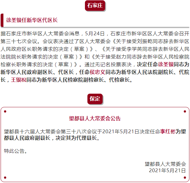 河北省最新任免及其背后的故事