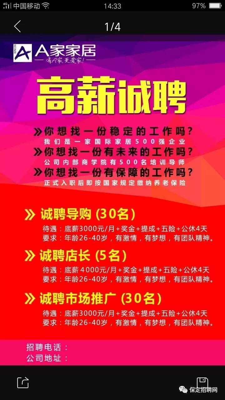 保定最新招聘信息概览及概览