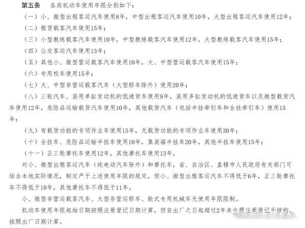 车辆报废年限最新规定概览，最新车辆报废标准与规定解读